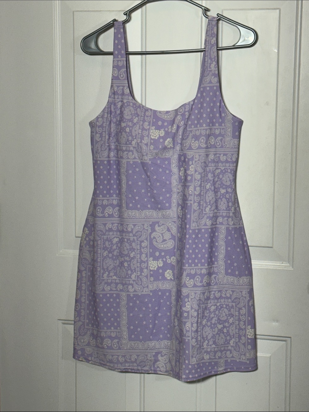 Offline AERIE Athletic Dress Lilac Bandana Print Sleeveless Sundress